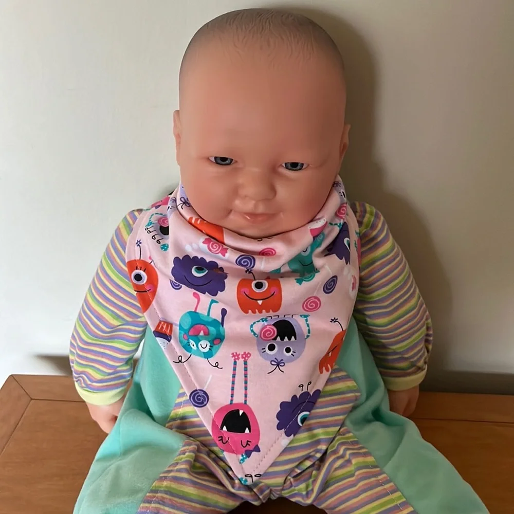 Candy monsters baby bandana bib